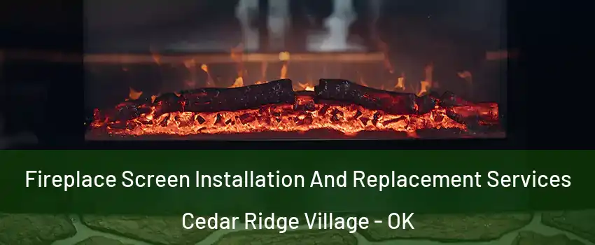 Fireplace Screen Installation And Replacement Services Cedar Ridge Village - OK