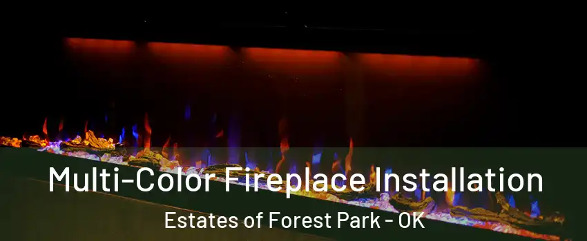 Multi-Color Fireplace Installation Estates of Forest Park - OK